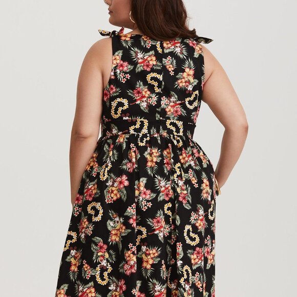 Disney Hawaiian Retro Faux Wrap Dress - Picture 2 of 4